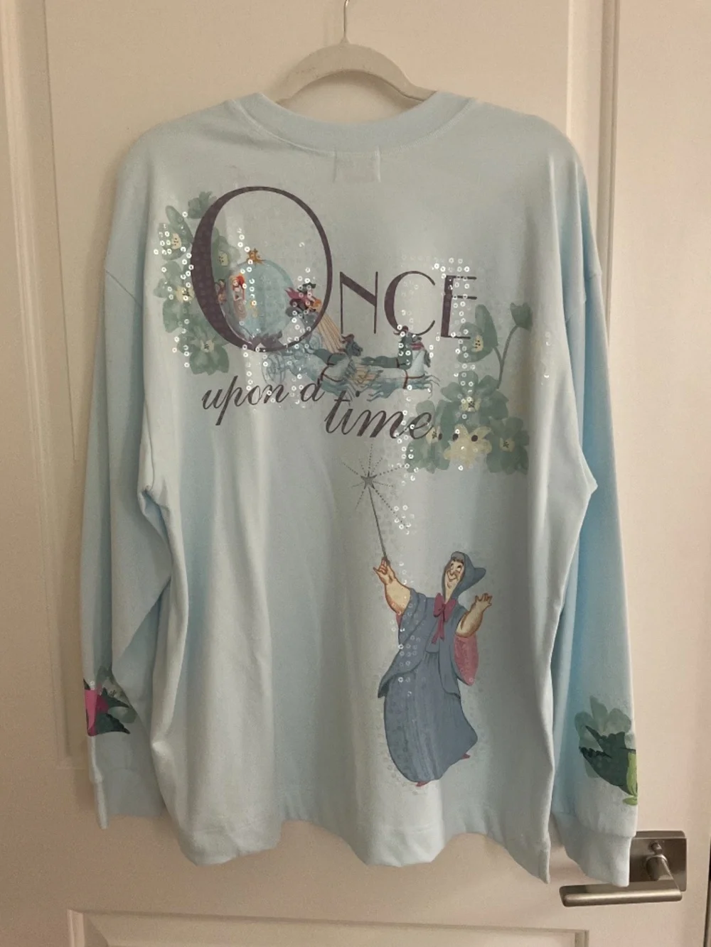 2025 Disney Parks Cinderella 75th Anniversary Long Sleeve Shirt W/ Sequins - Picture 6 of 7